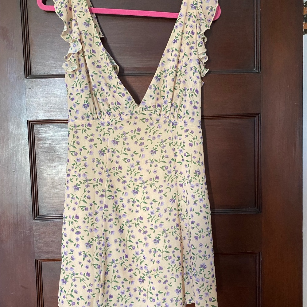 Revolve Privacy Please yellow mini dress size med